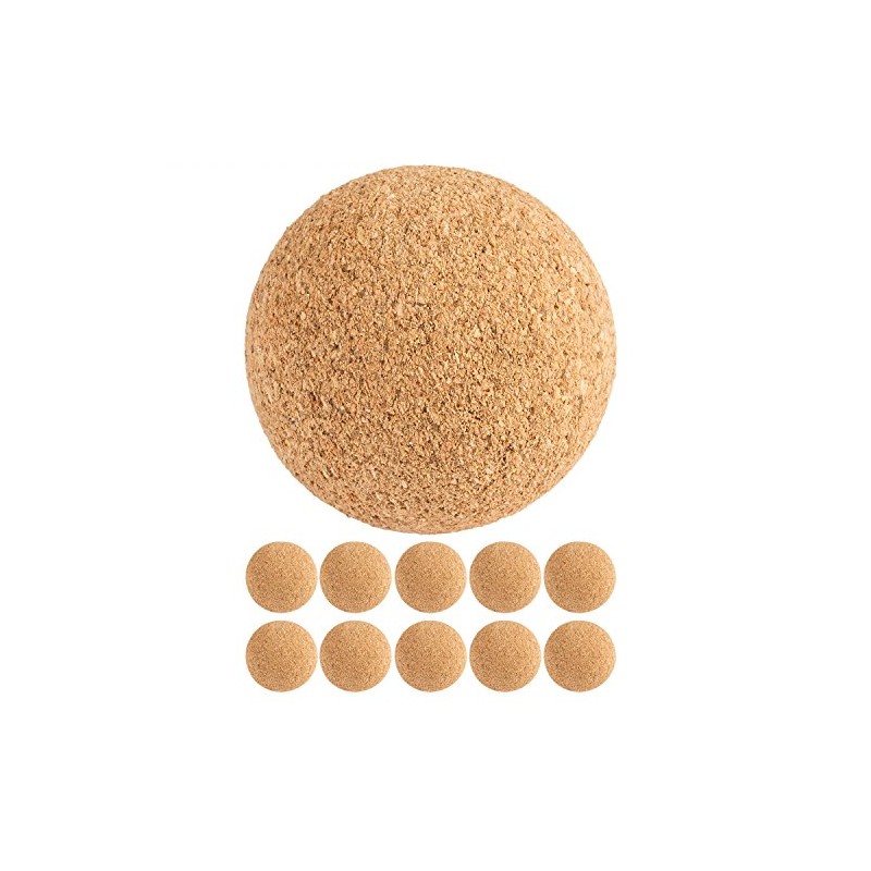 TUNIRO Pack of 10 Cork Football Balls, Diameter 35 mm,