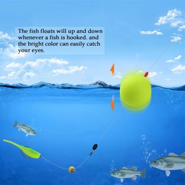 Dovesun 20pcs Slip Fishing Bobber Fishing Float Slip Fishing Rig Rubber Bobber Stoppers for Crappie Panfish Walleyes Trout Bass Fishing 1.42in (36mm)