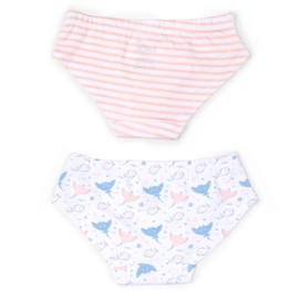 Keebee Organic Cotton Girls Hipster Panties Underwear, Cool Comfort Moisture-Wicking Breathable Underwear - Set of 2 - Enchanted Ocean (1-2y)