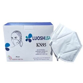 Luosh KN95 Face Masks Disposable Made in USA, 30 PCS KN95 Masks for Adults, Individually wrapped K95, Hypoallergenic White Mask, Dust Mask, Pollen Mask, 5 Layer Protection PPE PM2.5 Filter Mask