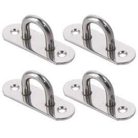 napkery Wall Mount Hanger 4pcs Plate Antique 3.1 Inch Ceiling Hooks Vintage Style 304 Stainless Steel U Hooks for Marine Hardware Hooks