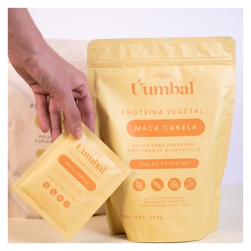 Proteína Vegetal Maca Canela 500g | Sin Azúcar | Enzimas