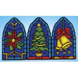 Design Works Crafts Christmas Triptych Plastic Canvas Kit