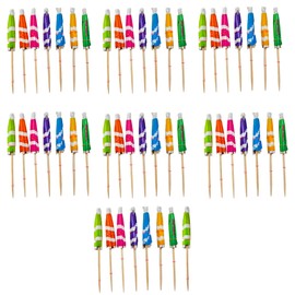 50pcs Colorful Paper Cocktail Umbrellas, Colored Umbrella Design, Cocktail Accessories for Drinks, Bar Accessories for Parties, Great for Hawaiian Parties, Pool Party Decorations and Bar Decor