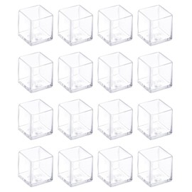 sourcing map 20Pcs Chair Leg Floor Protectors, 20x20mm/0.79x0.79" PVC Anti-Slip Furniture Leg Feet Cover for Hardwood Floors Patio Chair Table Bed, Transparent