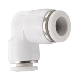 sourcing map Elbow Push to Connect Tube Fitting 5/16" 1/4" Tube OD 90 Degree Quick Connector Push to Connect Adapter Air Line Hose Fittings for Industry Air System PV5/16-1/4, White
