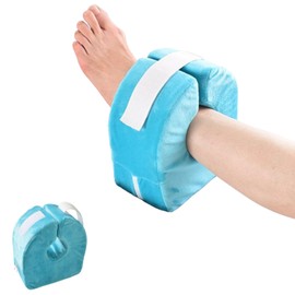 DEEYOTA Bed Sore Prevention, Heel Pads, Foot Ankle Cushion, Nursing Care Cushion, Bedsores Prevention Tool, Lightweight, Durable, Foot Pillow, Protection, Assistance, Velcro Tape, Blue