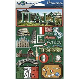 Reminisce Jet Setters 3D Sticker. This package contains one 7.5 inch x 4.5 inch self-adhesive sticker sheet. Sold separately. Made in China.