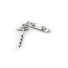 Sterling Silver Charm of Bottle Can Opener and Corkscrew Pendant