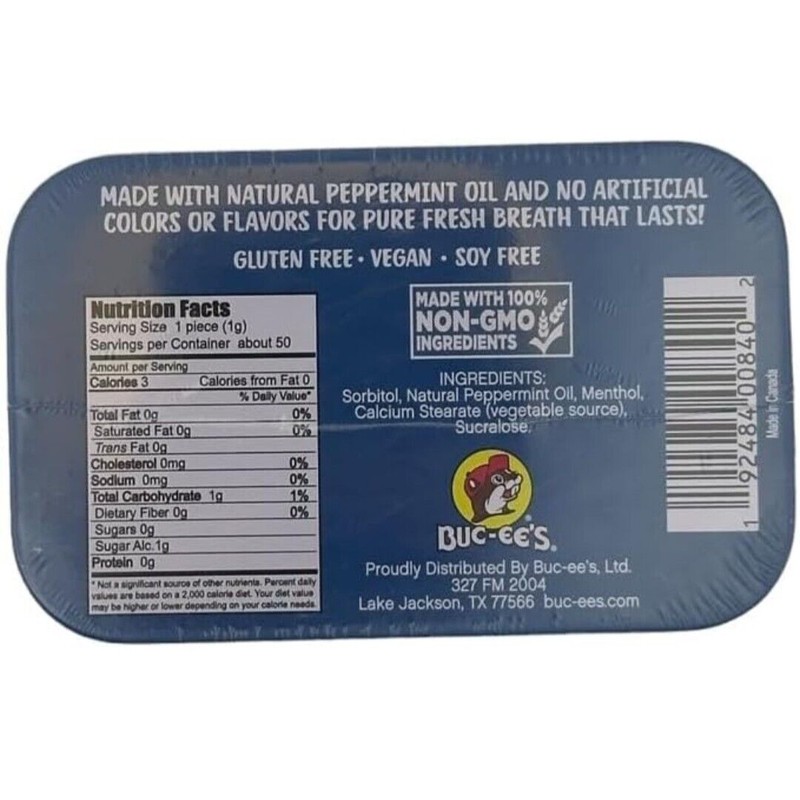 Buc-ee's Gluten Free & Sugar Free Mints 6 Pack 300