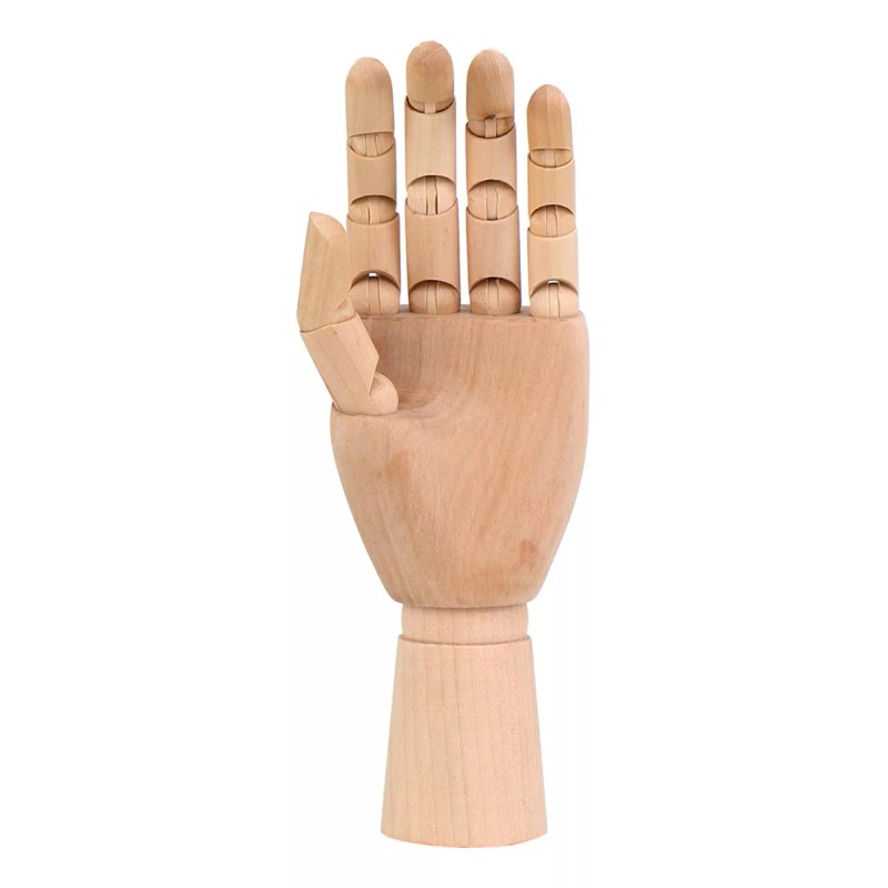 Lecute Mano Maniqui Madera 25cm Articulado Dibujo Boceto Pintura Ar