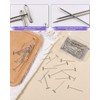 TPZORJX 100 Pieces Wig Needles Set, 27 mm T Needles,