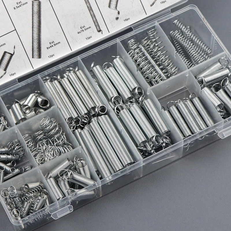 TAIANJI 20 Sizes Compression Springs, 200 Pcs Tension Spring Steel,