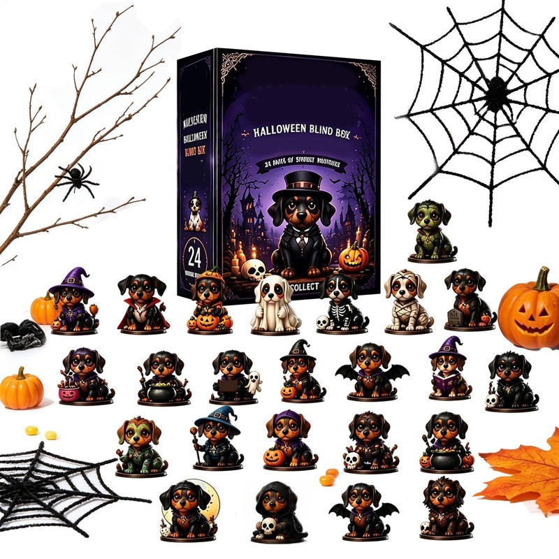 Calendario de Adviento Halloween 24 2d Figuritas Acrílicas Espeluznantes