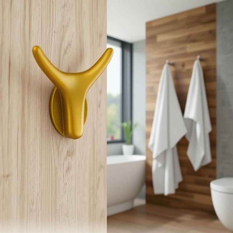 Household Storage Bathroom Hook Towel Hooks 8-Pack Plastic Ox Horn
