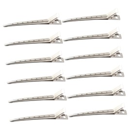 FRCOLOR 12pcs Hairdressing Clips Hair Sectioning Clips for Professional Stylists Non- Grips for All Hair Types Essential Barber Accessories for Salon Use