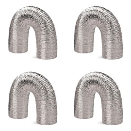 Imperial FX0597 T-Flex Heavy-Duty Flexible Dryer Duct Vent Hose, 4-in x 8-ft, 4-Pack