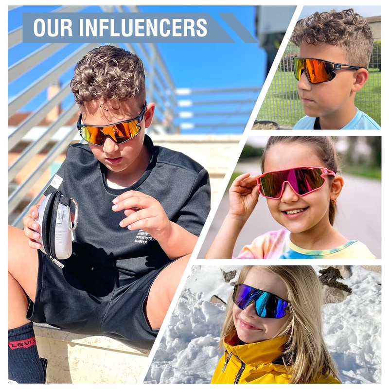 DUCO DK268 Kids Sunglasses, Children's Sunglasses, Baseball, Polarized Sunglasses, Sports,