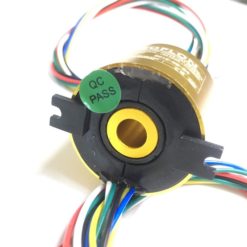 Taidacent Through Bore Electrical Slip Ring Rotary Electrical Contact 6/12/18/24