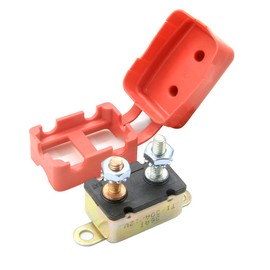 RKURCK 6-28V 30 Amps Circuit Breaker Automatic Reset for Automotive RV Marine Boat with Protective Red Boot Cover 30A