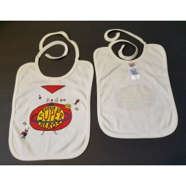 ADRI NEW! Vintage ADRI  Bib "SUPER BAVOIR" eco friendly Organtic Cotton