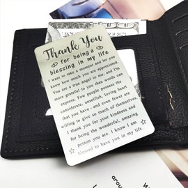 TGCNQ Metal Engraved Card - Thank You Gifts for Women Men - Appreciation Gifts for Friends - Thank You for Being A Blessing In My Life
