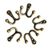 Mokife Pack of 5 Vintage Bronze Coat Hooks Double Wall