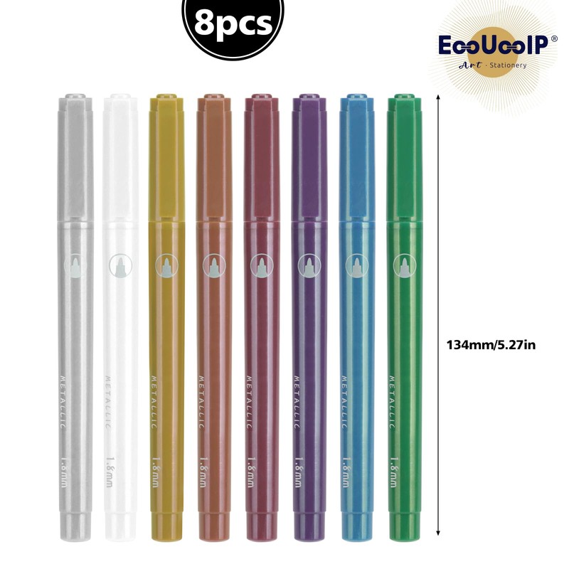 EooUooIP Felt Tip Pens, 15 Pieces, Calligraphy Pen, Sign Brush,