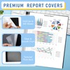 8 Pack Report Covers, COIDEA Report Covers with 3-Prong Fasteners,