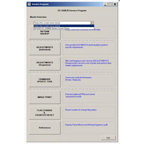 Epson Service program Epson SureColor S50600 S50670 +Service manual, NV