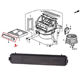Cabin Air Filter Cover Lid Blower Cover Compatible for Honda CR-V, CR-V Hybrid, CR-Z, Fit, Fit EV, HR-V, Insight 2010-2021, Replace# 80292-TF0-003 80292TF0003