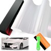 1FTx5FT PET Marble Pearl Matte White Red Vinyl Wrap Auto