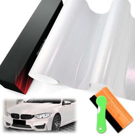 1FTx5FT PET Marble Pearl Matte White Red Vinyl Wrap Auto Car Sticker Decal Film Sheet Bubble Free Air Release Technology with Tool Set