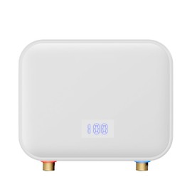 Tankless Water Heater Electric 110v,4000W Constant Temperature Instant Hot Water Heater With Automatic Control System Touch Digital Display Water Heater Wall or Floor Mounted (White)