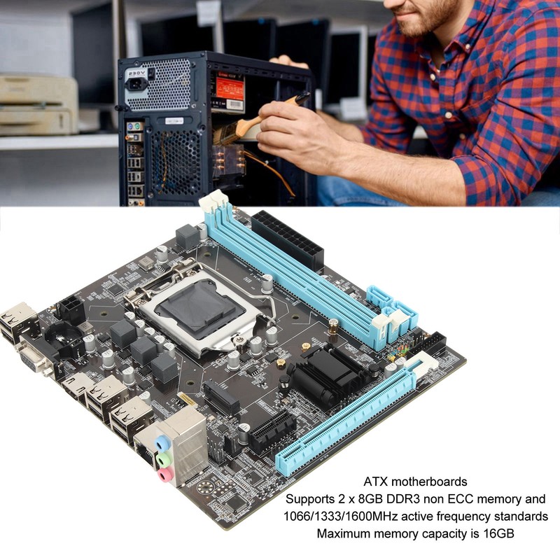 H61 Mining Mainboard LGA 1155 Support NVME M.2 WiFi VGA
