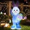 4FT Easter Inflatables Bunny Outdoor Decorations Built-in LED Lights