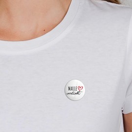 Huuraa Button Malle in Love Badge with Name of Your Favourite Island Gift Idea for Friends and Family, Metal