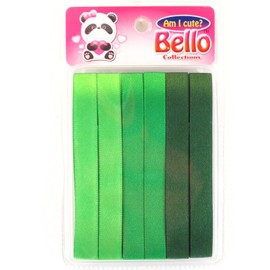 Bello Girls Hair Ribbons - Shades of Green - 6 Pcs.