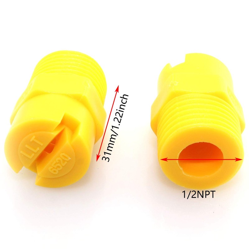 DGZZI Flat Fan Spray Tip 5PCS 1/2 Inch Male Threaded