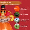 JOIEDOMI 6FT Thanksgiving Inflatables Turkey on Pumpkin Outdoor Decorations, Light