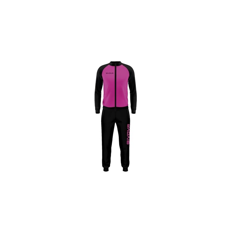 Givova Unisex Cuba Tracksuit, Pink/Black, 3XS EU