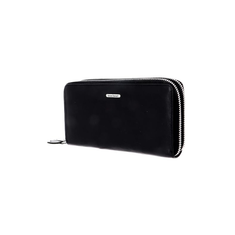 bruno banani New York Double Zip Around Wallet Black, black