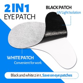 Lunamoon 2-in-1 UV Eye Pads for Eyelash Extension, Eyelash Extension Pad, Eye Gel Patch for Eyelash Extensions, Eyelash Pads, 50 Pairs (Blue50)