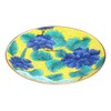 Kutani Ware Blue Suburban Kiln No. 5 Plate, Peony in
