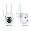 Jectse Indoor Outdoor Surveillance Camera, 1080P 360° Panoramic WiFi Home