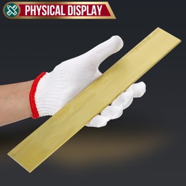 1/8" x 2" Brass Flat Bar Blank 12 "Long Solid Brass Thin Plate C360 Flat Mill Stock (1/8x2x12 inch, 1)