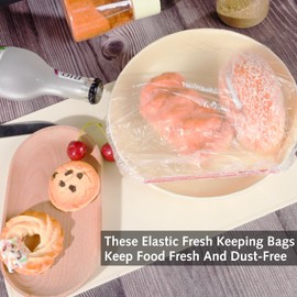 70 Pack Food Covers, Food Covers Plastic Stretch, Bowl Covers, Food Storage Covers Lids for Fruit Vegetable Meat Food