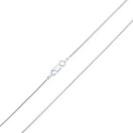 ARGENTO REALE 1MM- 2MM Sterling Silver Round Snake Chain Necklace- Solid Sterling Silver Italian Chain For Pendants, Flexible 925 Snake Chain, 16-30 Lobster Clasp (26.00, 1MM)