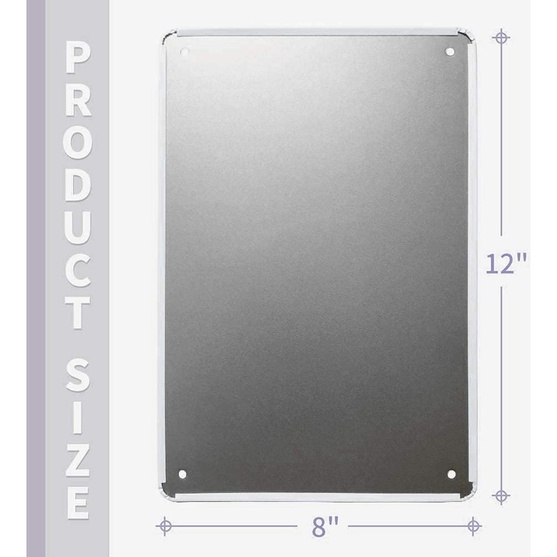 RIFOSA 12"x8" Toilet Rules Metal Sign Bathroom List Novelty Put