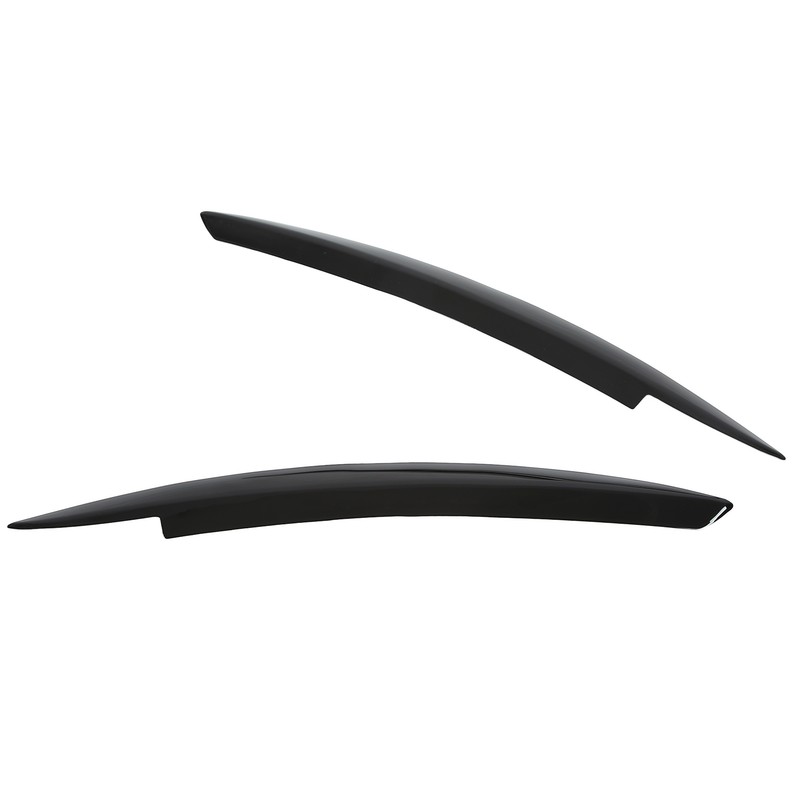 Pair Car Headlight Eyebrows Left Right Glossy Black Modification Replacement